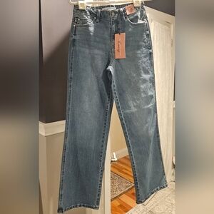 Celebrity Pink Medium Blue Wide Leg Jeans